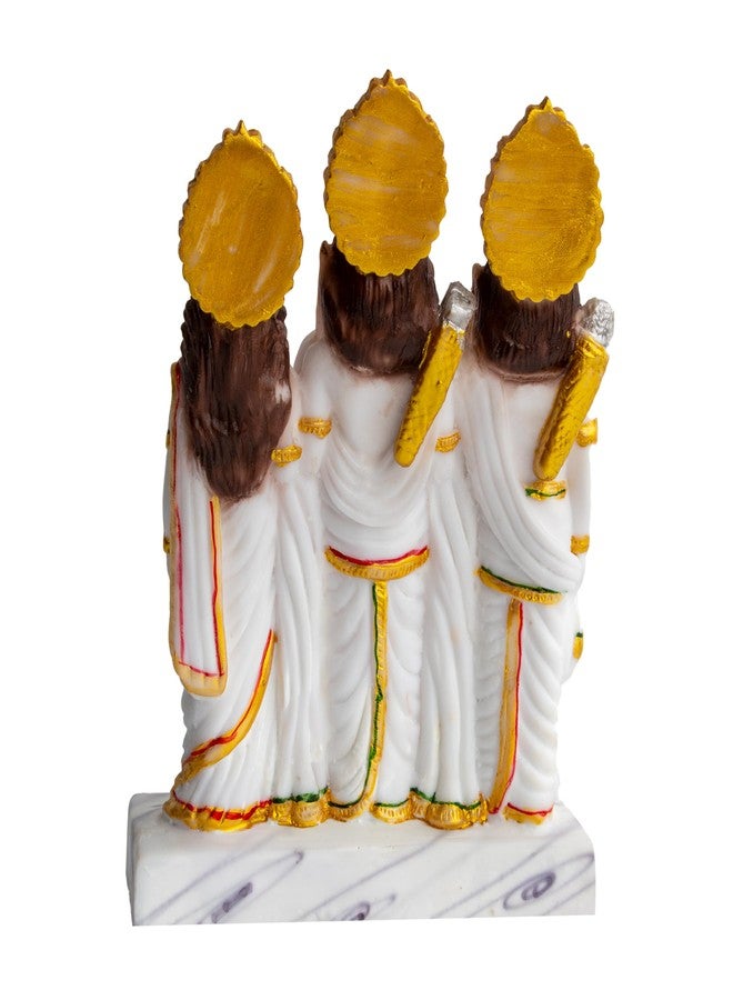 FABZONE Ram Darbar Idol | Ram Sita Laxman Hanuman Murti for Home Temple & Pooja Room | Marble Dust Finish Ram Parivar Statue 8.5 Inches - Image 4